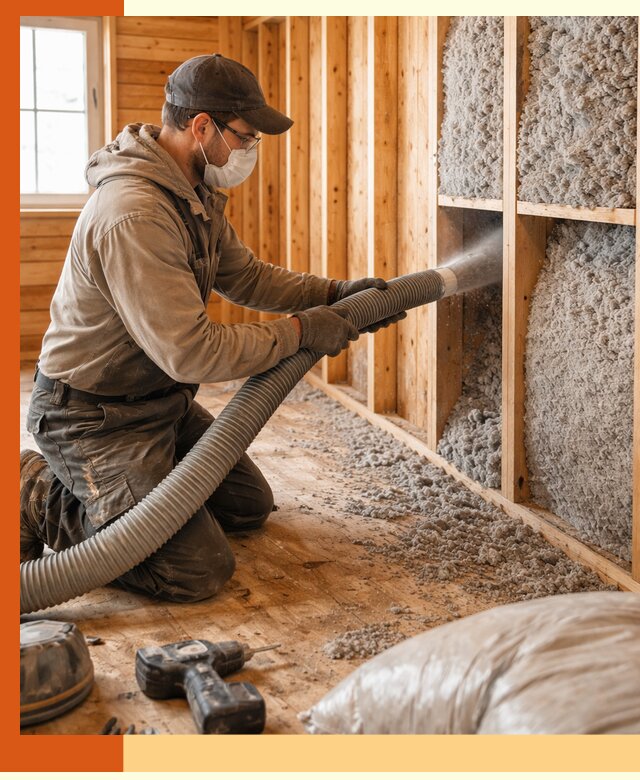 Утепление дачного дома эковатой в Мичуринске — быстро и надёжно