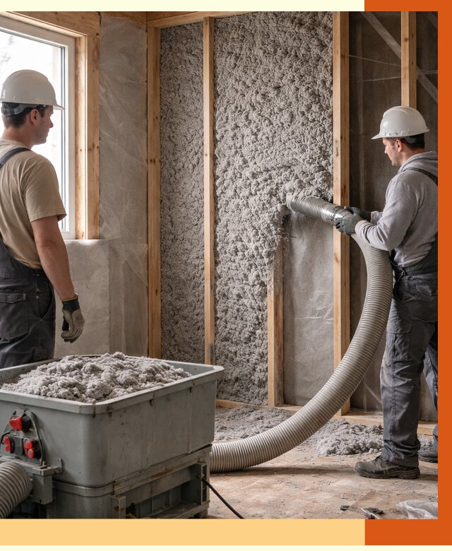 Утепление каркасного дома эковатой в Мичуринске от 1864 руб. | ТепломастерМчр