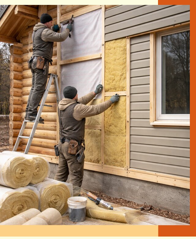 Утепление деревянного дома в Мичуринске от 6419 руб./м2 — заказать работы | ТепломастерМчр