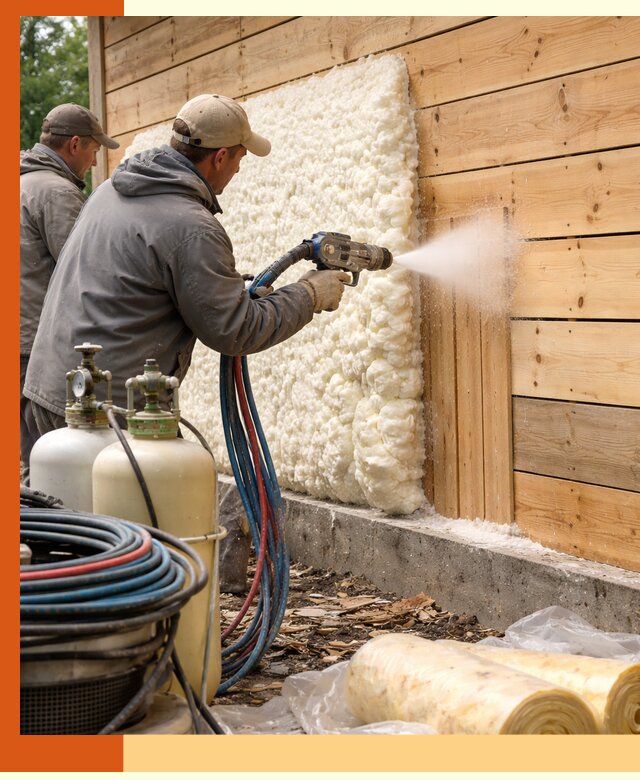 Утепление деревянного дома пенополиуретаном в Мичуринске