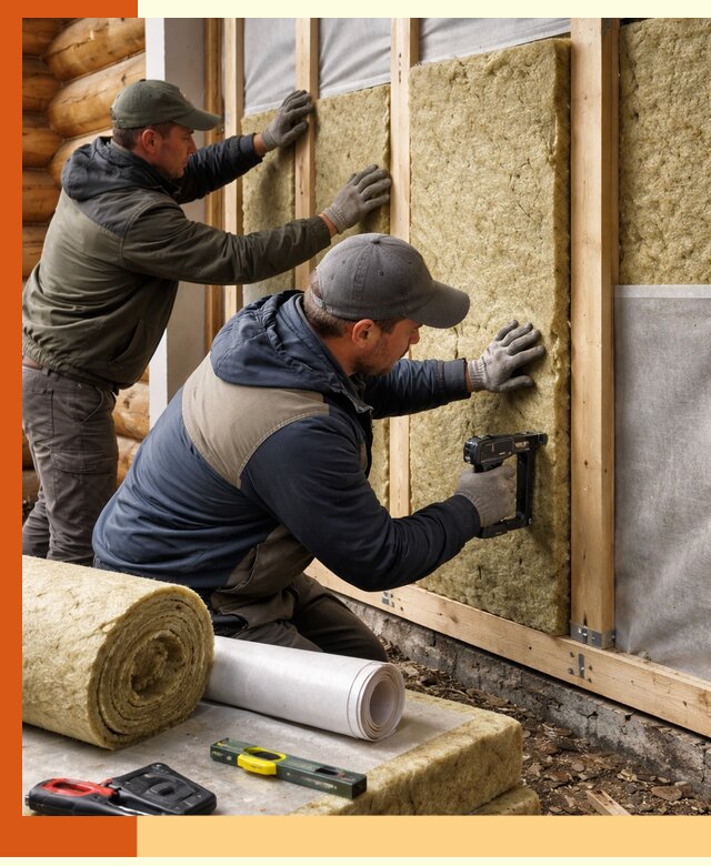 Утепление бревенчатого дома под ключ в Мичуринске