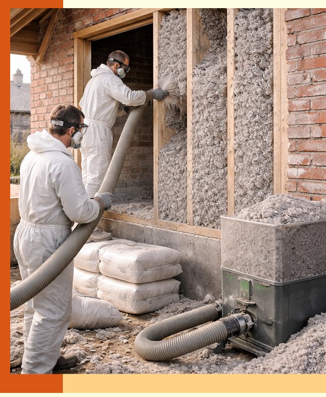 Утепление кирпичного дома эковатой в Мичуринске