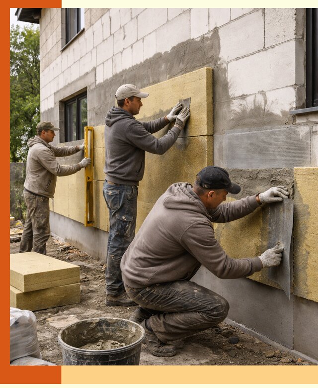 Утепление дома из газобетона в Мичуринске качественно и долговечно