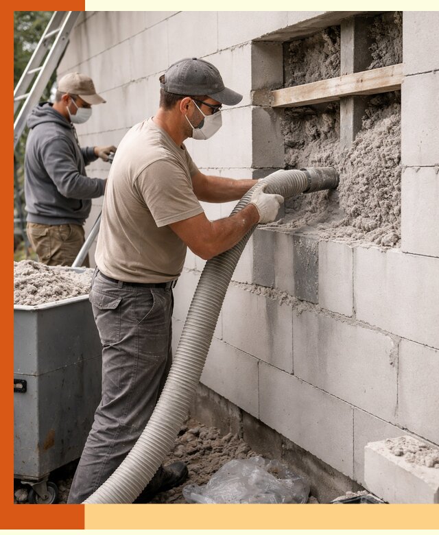 Утепление дома из газобетона эковатой в Мичуринске