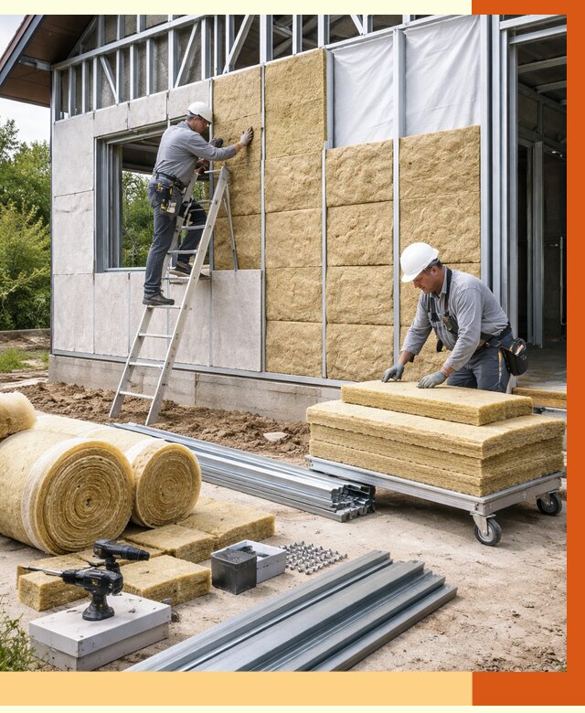 Утепление дома из ЛСТК в Мичуринске от 5384 руб./м² — профессионально | ТепломастерМчр