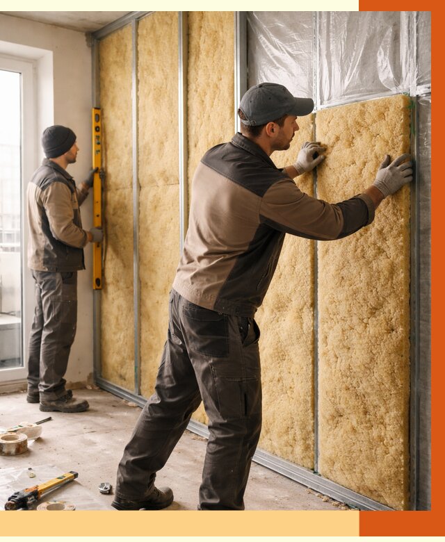 Утепление квартиры изнутри в Мичуринске от 4504 руб. за м2 | Проф. работы ТепломастерМчр