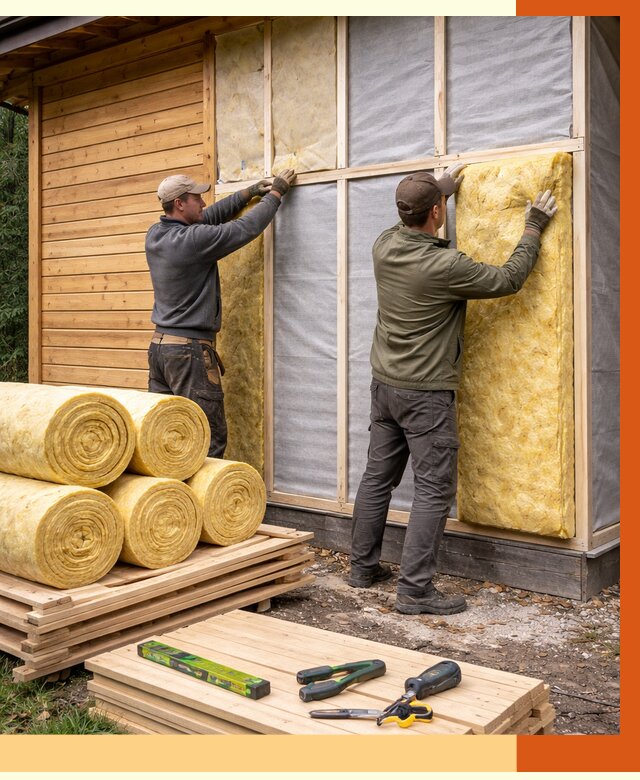 Утепление бани снаружи в Мичуринске от 88009 руб. под ключ | ТепломастерМчр