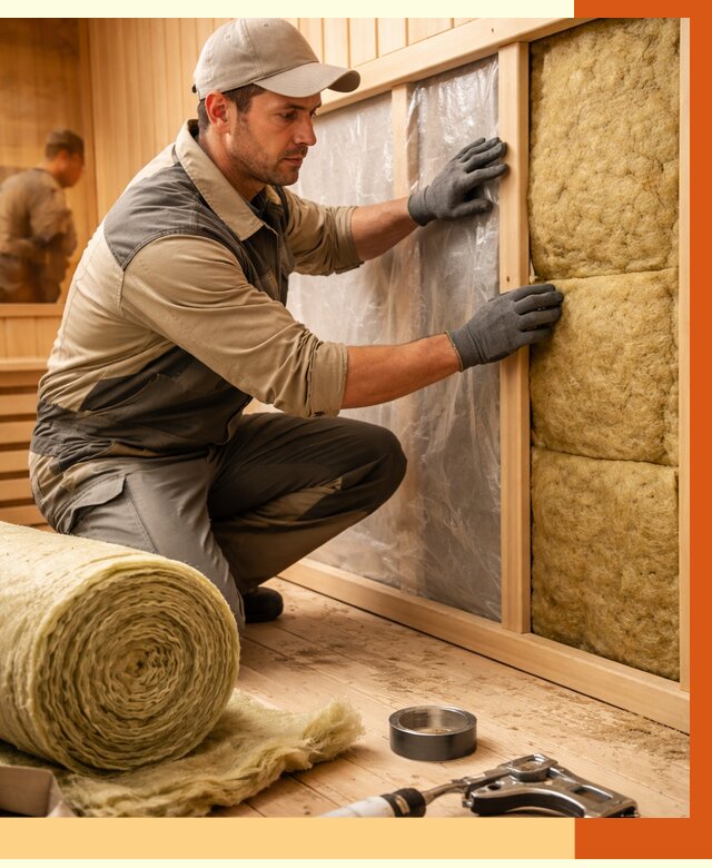 Утепление сауны изнутри в Мичуринске от 6730 руб. за м2 | ППУ, под ключ — ТепломастерМчр