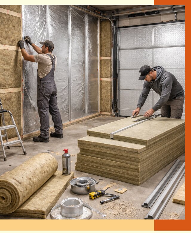 Утепление гаража в Мичуринске от 4659 руб/м2 — комплексное утепление ворот и стен | ТепломастерМчр