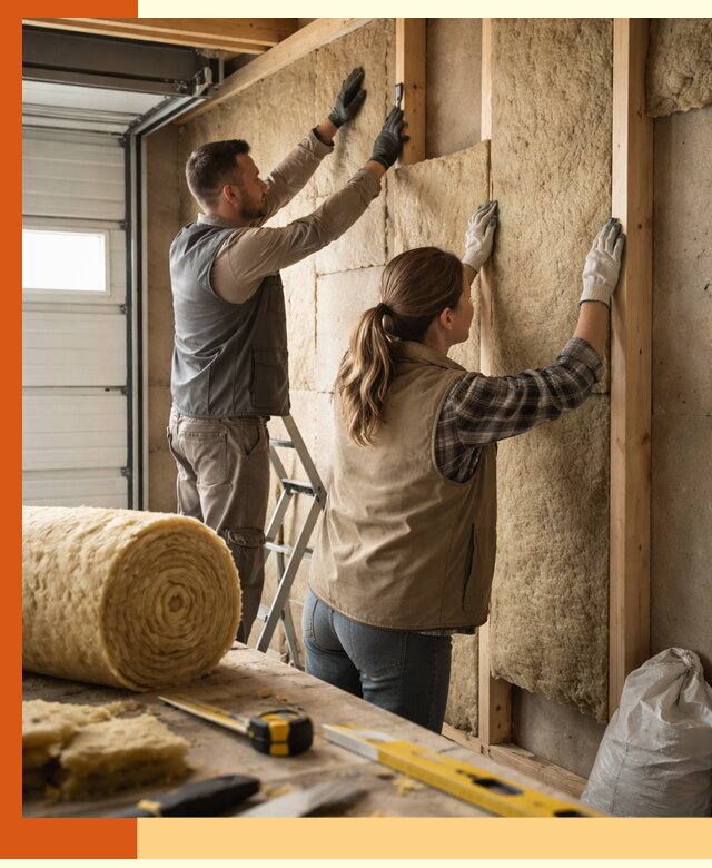 Утепление гаража изнутри в Мичуринске: быстро и надежно