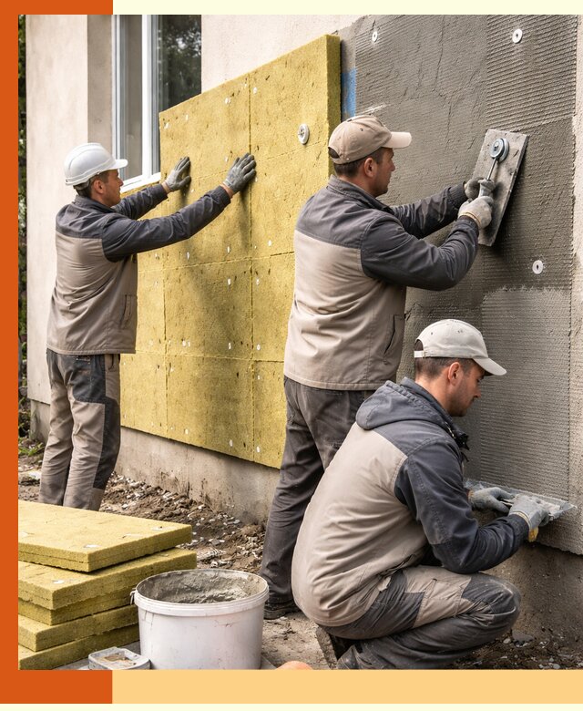 Утепление фасада под штукатурку в Мичуринске — энергоэффективная технология