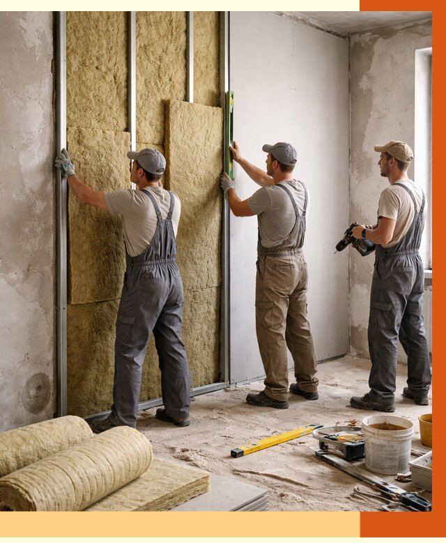 Утепление стен изнутри в Мичуринске от 2330 руб/м² под ключ | ТепломастерМчр