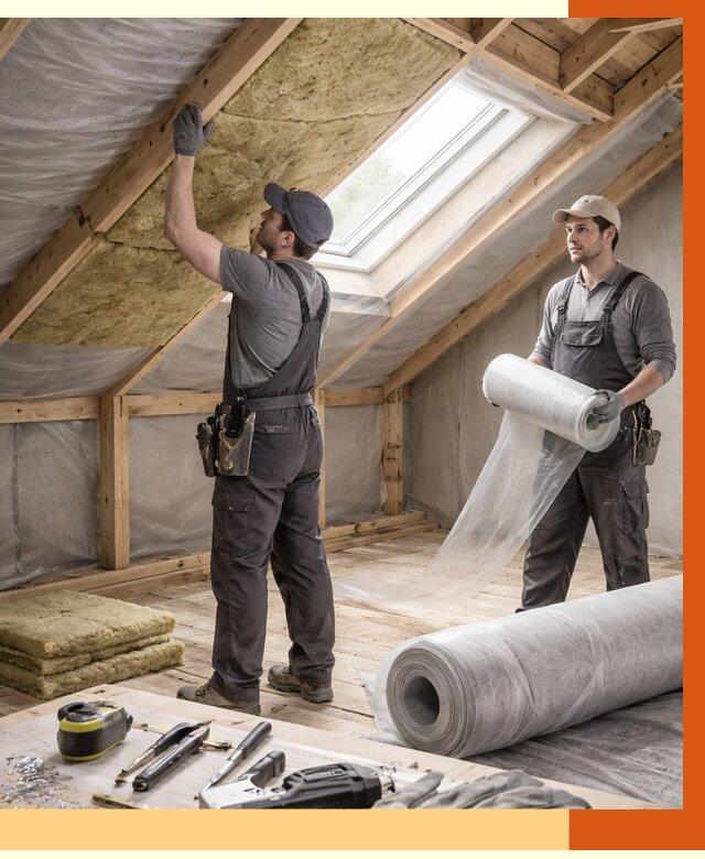 Утепление крыши изнутри мансарды в Мичуринске от 4349 руб./м² | ТепломастерМчр