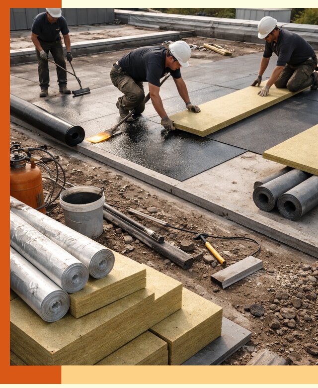 Утепление плоской крыши в Мичуринске — надежная теплоизоляция и герметизация