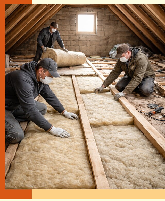 Утепление чердака в Мичуринске — профессиональная теплоизоляция кровли