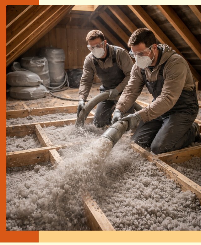 Утепление чердака эковатой в Мичуринске — быстро и надёжно