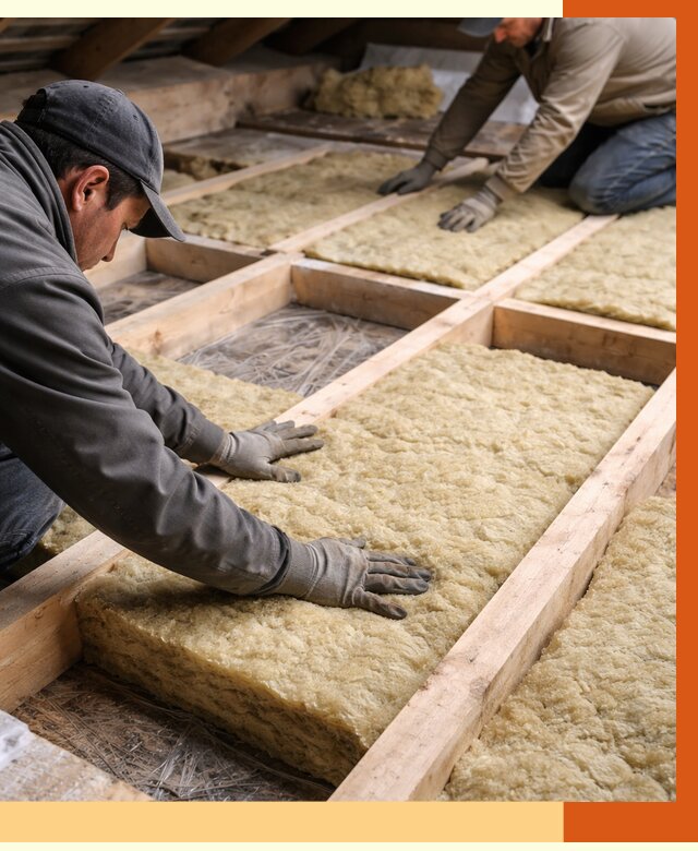 Утепление чердака минватой в Мичуринске от 3624 руб/м2 под ключ | ТепломастерМчр