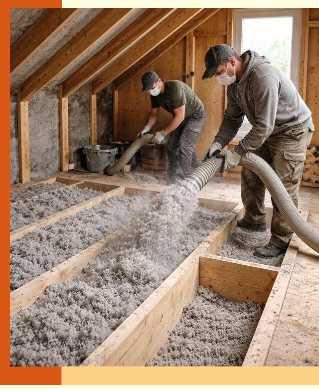 Утепление мансарды эковатой в Мичуринске с гарантией качества