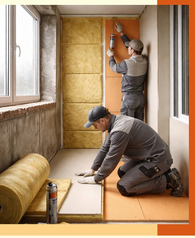 Утепление лоджии под ключ в Мичуринске от 6730 руб/м2 — комплексное решение | ТепломастерМчр