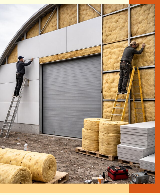 Утепление ангара пенополиуретаном в Мичуринске от 7455 руб./м² — комплекс от ТепломастерМчр