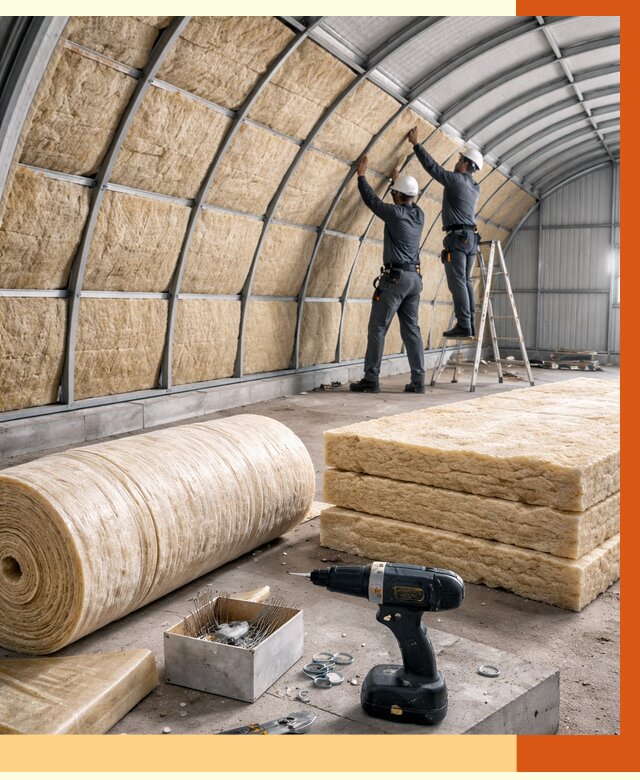 Утепление арочного ангара в Мичуринске от 3313 руб./м2 под ключ | ТепломастерМчр