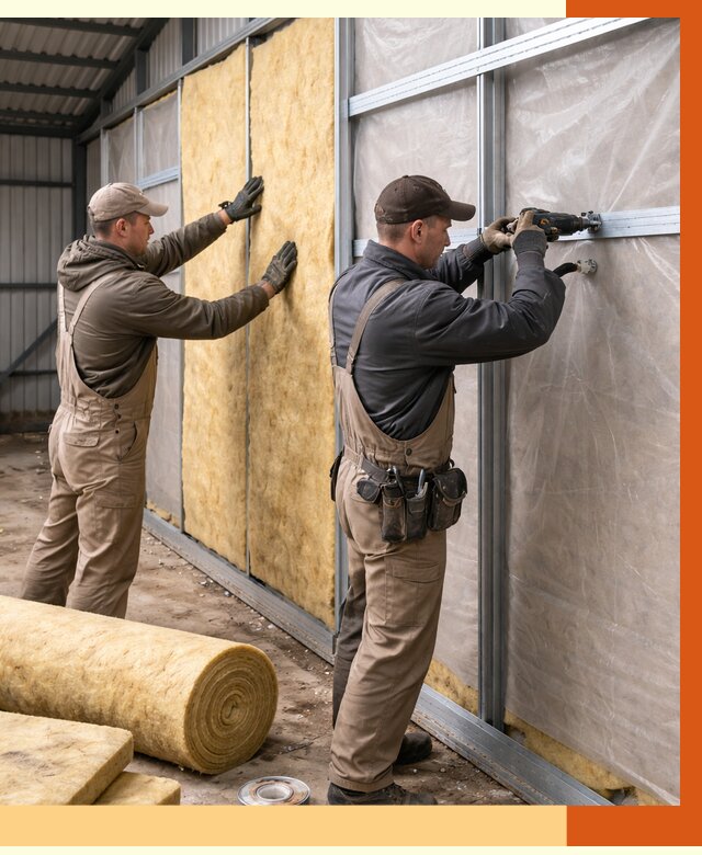 Утепление металлического ангара в Мичуринске от 4918 руб/м2 — услуги под ключ | ТепломастерМчр