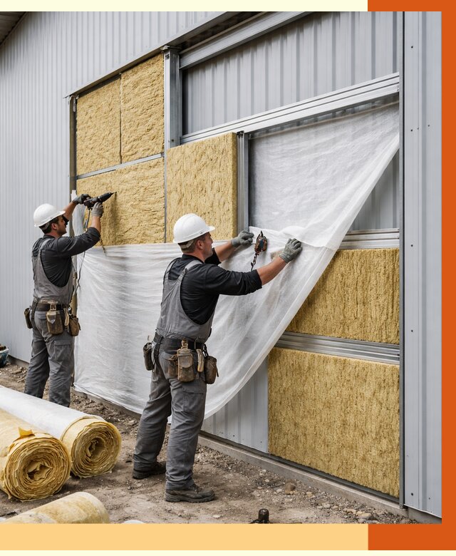 Утепление металлического склада в Мичуринске от 4659 руб/м2 — комплексное утепление под ключ | ТепломастерМчр