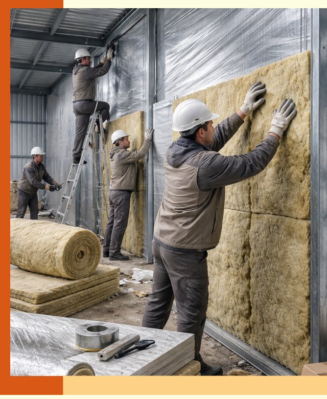 Утепление металлического склада в Мичуринске: теплоизоляция и герметизация