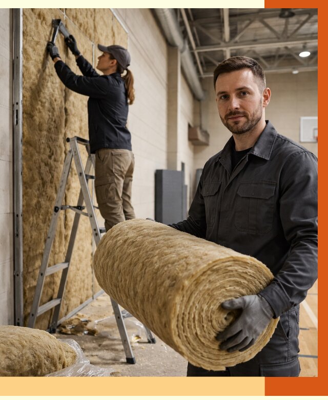 Утепление спортзала в Мичуринске от 7766 руб/м2 — комплексное утепление под ключ | ТепломастерМчр