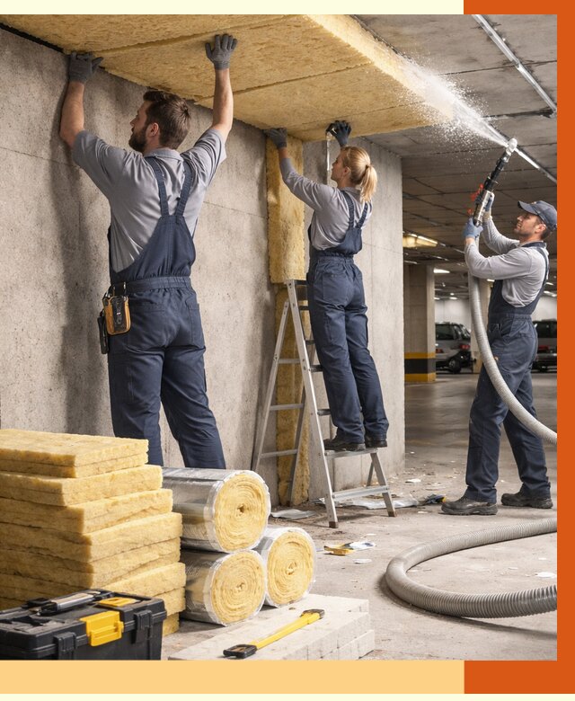 Утепление паркинга в Мичуринске от 7041 руб./м2 — работы под ключ | ТепломастерМчр