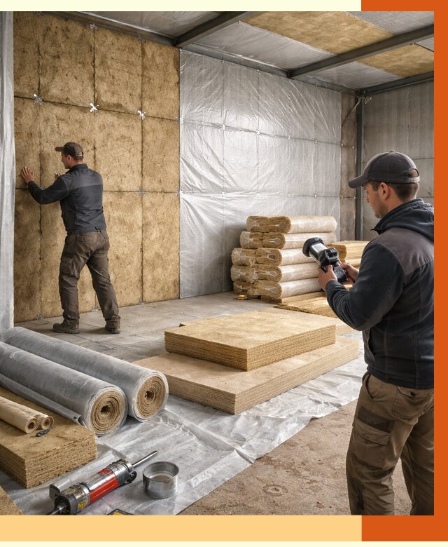 Утепление теплого склада в Мичуринске под ключ от 11907 руб/м² | ТепломастерМчр