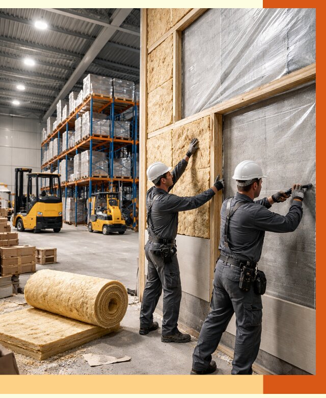 Утепление склада с техникой в Мичуринске от 4349 руб./м2 — комплексно под ключ | ТепломастерМчр