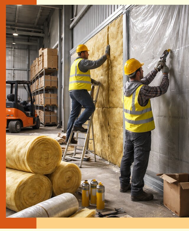 Утепление склада с техникой в Мичуринске под ключ