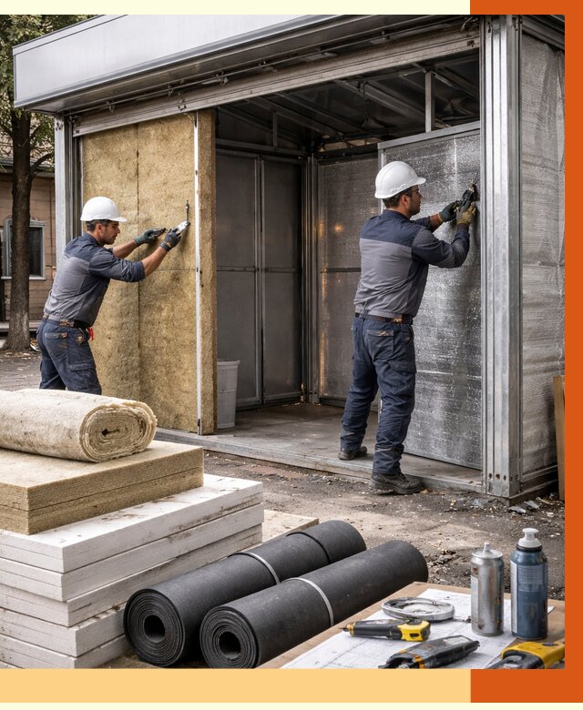 Утепление павильона шаурма в Мичуринске под ключ от 1242 руб. за м² | ТепломастерМчр