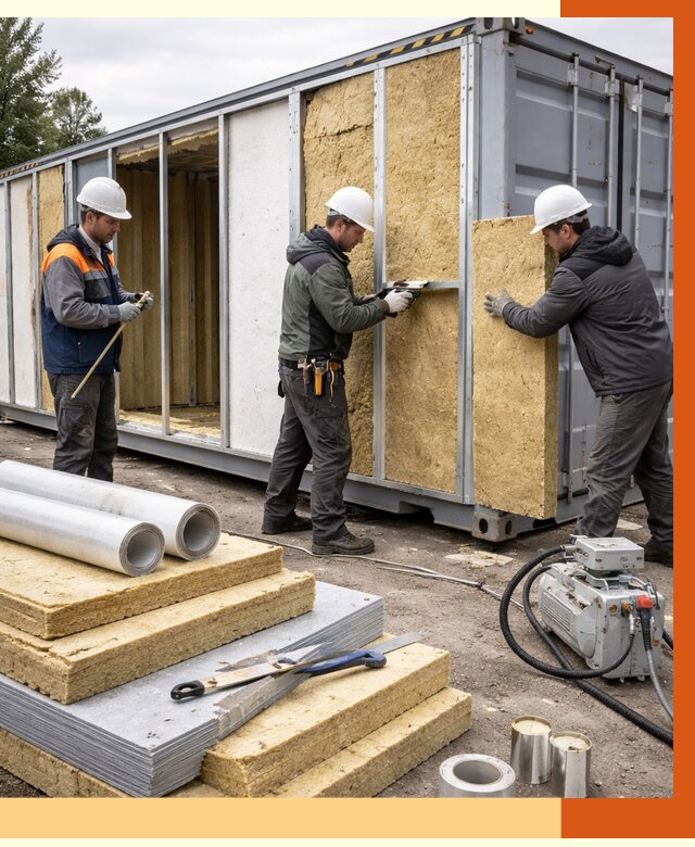 Утепление морского контейнера в Мичуринске от 3883 руб. под ключ | ТепломастерМчр