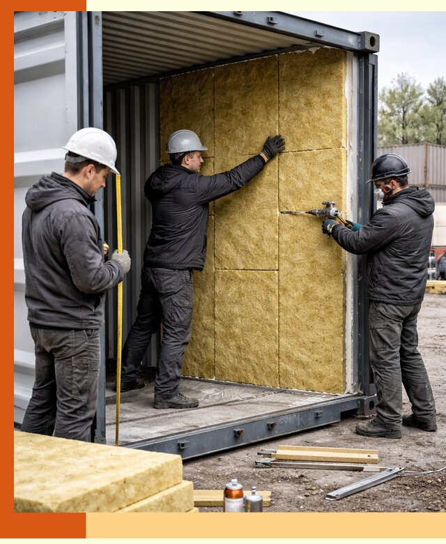 Утепление морского контейнера в Мичуринске: надежная теплоизоляция и защита