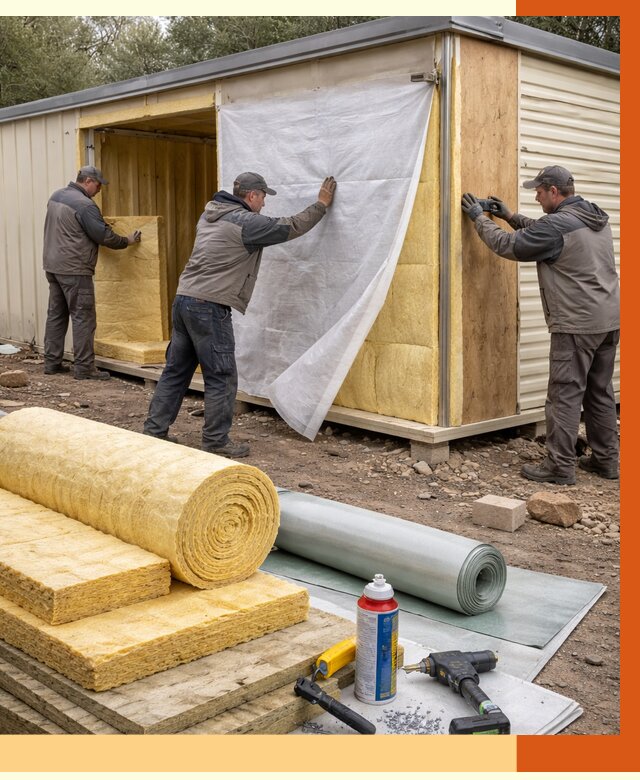 Утепление строительной бытовки в Мичуринске от 12943 руб. под ключ | ТепломастерМчр
