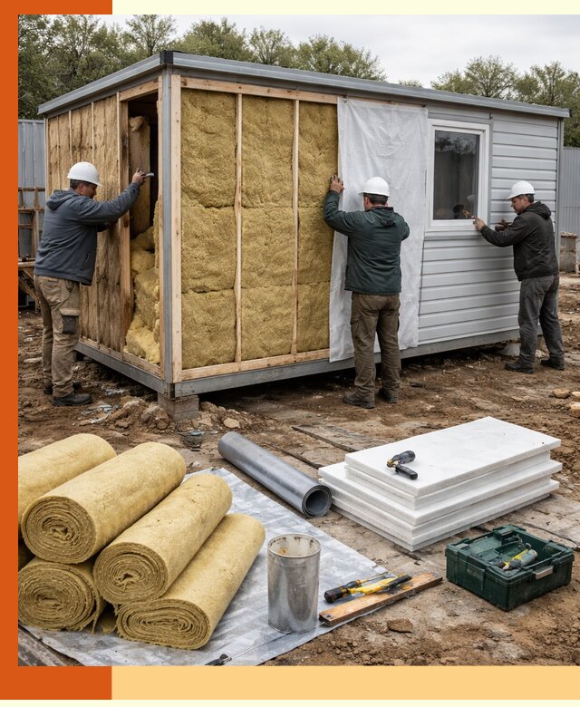 Утепление строительной бытовки под ключ в Мичуринске для любых условий