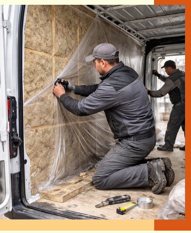 Утепление фургона в Мичуринске от 17084 руб/м2 — утепление фургона ППУ и кузова | ТепломастерМчр