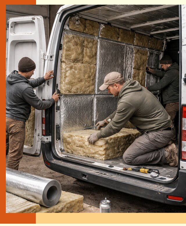 Утепление фургона в Мичуринске: профессиональная теплоизоляция и шумоизоляция