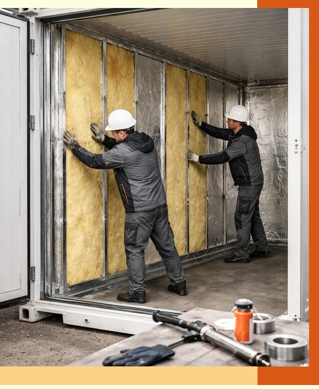 Утепление рефрижераторного контейнера в Мичуринске от 46593 руб./м² | ТепломастерМчр