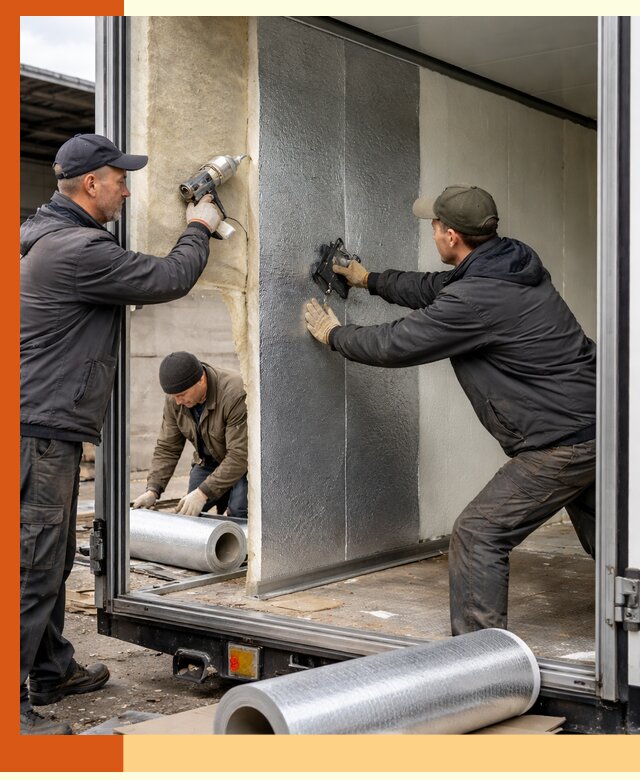 Утепление холодильного кузова в Мичуринске — монтаж и теплоизоляция