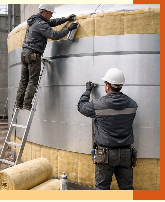 Утепление цистерны в Мичуринске пенополиуретаном от 15013 руб. под ключ | ТепломастерМчр