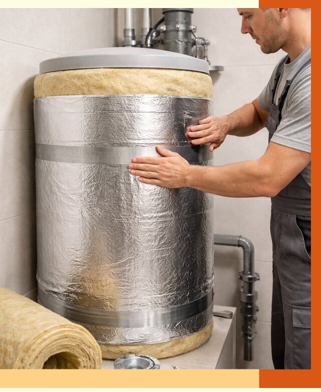 Утепление бойлера в Мичуринске от 4659 руб. под ключ | Утепление ППУ | ТепломастерМчр