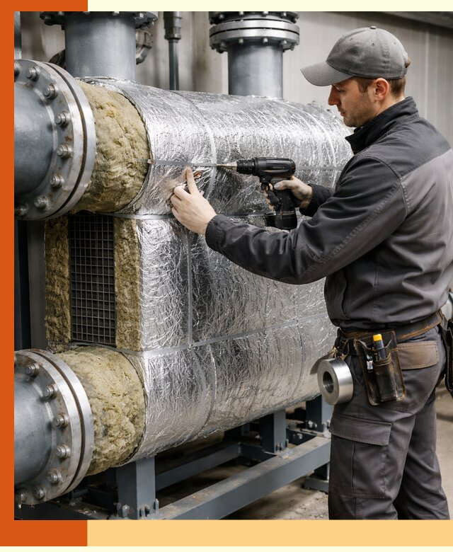 Утепление теплообменника в Мичуринске — профессиональная теплоизоляция оборудования