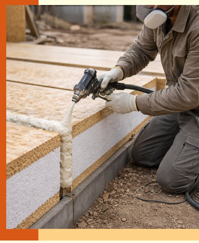 Утепление СИП-панелей пенополиуретаном (ППУ) в Мичуринске