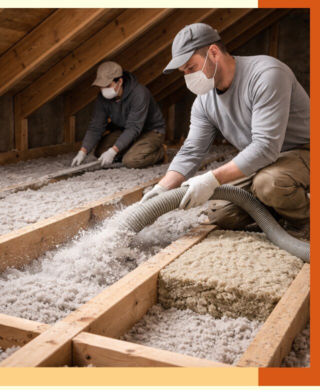 Заполнение полостей чердачного перекрытия в Мичуринске от 4659 руб. | ТепломастерМчр