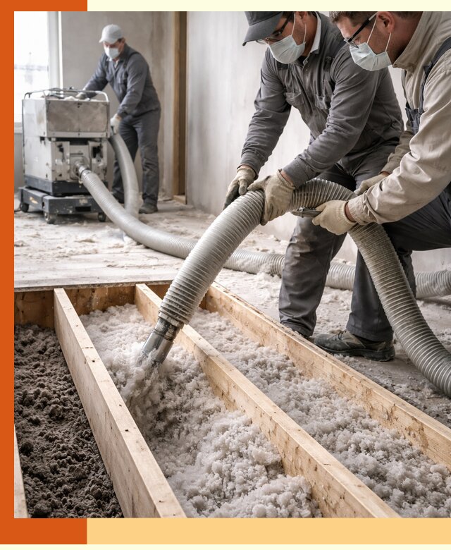 Заполнение полостей межэтажного перекрытия в Мичуринске эффективно и герметично