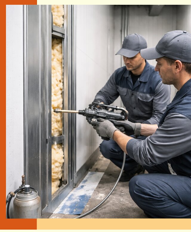 Заполнение пустот холодильных панелей в Мичуринске специализированной пеной