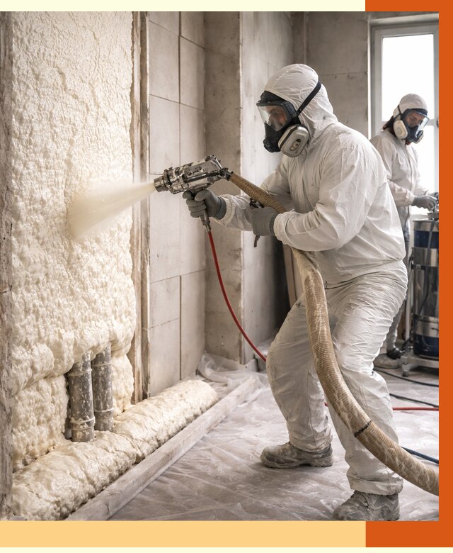 Напыление пенополиуретана в Мичуринске от 7766 руб./м2 — услуги и монтаж ППУ | ТепломастерМчр